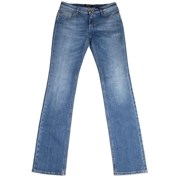 Roberto Cavalli Jeans Womens Sz IT-44 US-8 Regular Straight Leg Medium Wash NWT - Picture 1 of 11